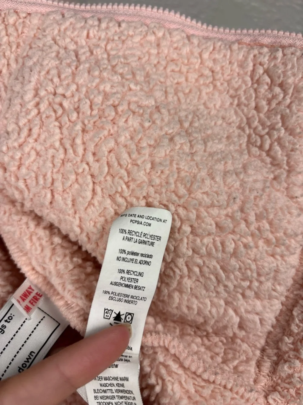 Patagonia Baby Furry Friends Hoodie 2T Blush Pink Sherpa Fleece Bear Ear Jacket